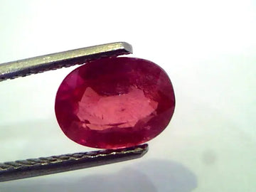 2.81 Ct Natural Ruby Gemstone Manek Gem for Sun (Heated)