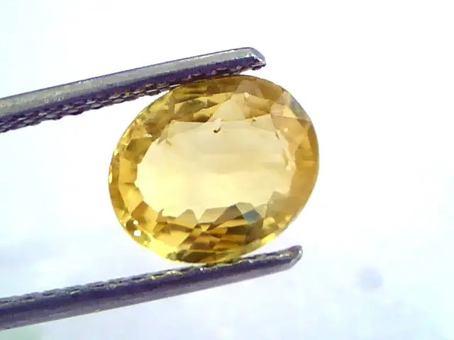 2.71 Ct IGI Certified Unheated Untreated Natural Ceylon Yellow Sapphire