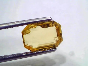 2.71 Ct IGI Certified Unheated Untreated Natural Ceylon Yellow Sapphire AAA
