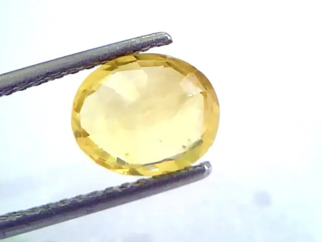 2.71 Ct IGI Certified Unheated Untreated Natural Ceylon Yellow Sapphire