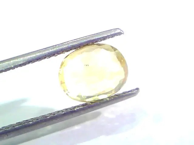 2.81 Ct Unheated Untreated Natural Ceylon Yellow Sapphire Pukhraj