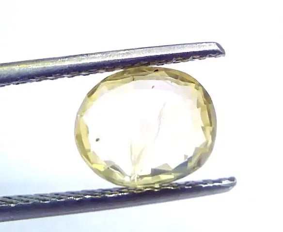 2.76 Ct Unheated Untreated Natural Ceylon Yellow Sapphire Gems
