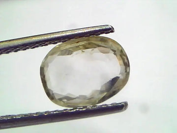 2.77 Ct Unheated Untreated Natural Ceylon Yellow Sapphire Gemstone