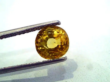 2.75 Ct Unheated Untreated Natural Ceylon Yellow Sapphire AAAAA