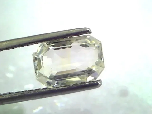 2.76 Ct IGI Certified Unheated Untreated Natural Premium White Sapphire - Venus Gems