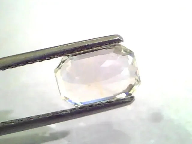 2.76 Ct IGI Certified Unheated Untreated Natural Premium White Sapphire - Venus Gems