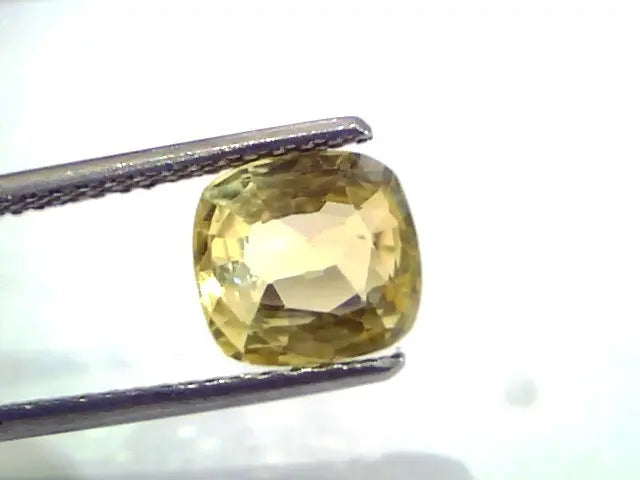 2.76 Ct IGI Certified Unheated Untreated Natural Ceylon Yellow Sapphire