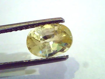 2.76 Ct Unheated Untreated Natural Ceylon Yellow Sapphire Gems