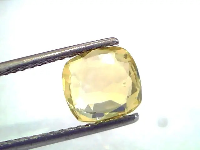 2.76 Ct IGI Certified Unheated Untreated Natural Ceylon Yellow Sapphire