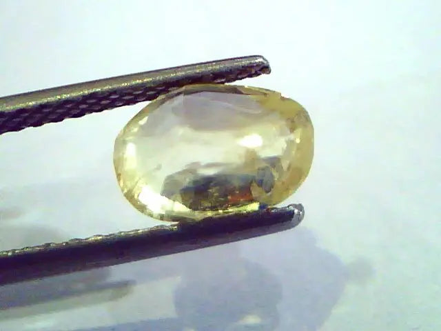 2.76 Ct Unheated Untreated Natural Ceylon Yellow Sapphire Gems