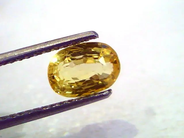 2.80 Ct Unheated Untreated Natural Ceylon Yellow Sapphire AAAAA