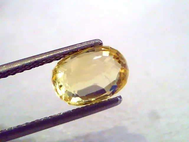 2.80 Ct Unheated Untreated Natural Ceylon Yellow Sapphire AAAAA