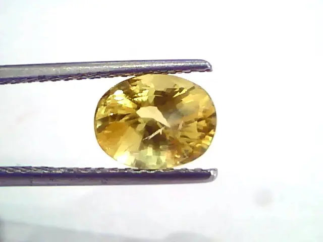 2.96 Ct Unheated Untreated Natural Ceylon Yellow Sapphire Pukhraj