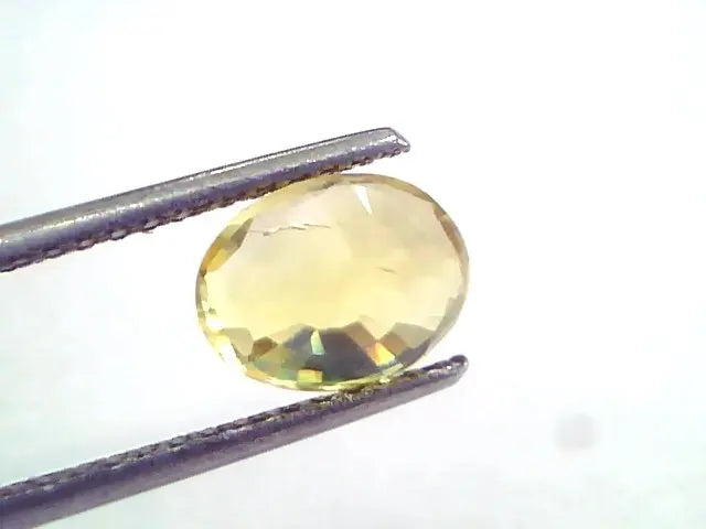 2.96 Ct Unheated Untreated Natural Ceylon Yellow Sapphire Pukhraj