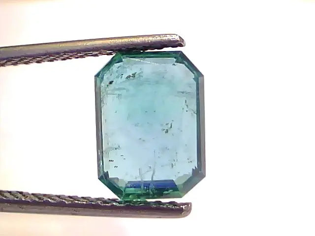2.84 Ct GII Certified Untreated Natural Zambian Emerald Gemstone Panna AA