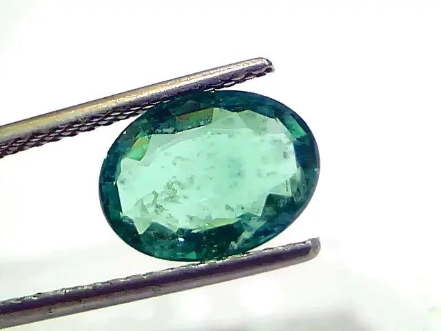 2.86 Ct IGI Certified Untreated Natural Zambian Emerald Gemstone AAA