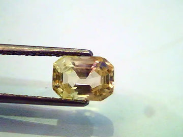 2.87 Ct Unheated Untreated Natural Ceylon Yellow Sapphire Gems