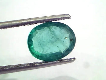 2.88 Ct Untreated Natural Zambian Emerald Gemstone Panna AAA