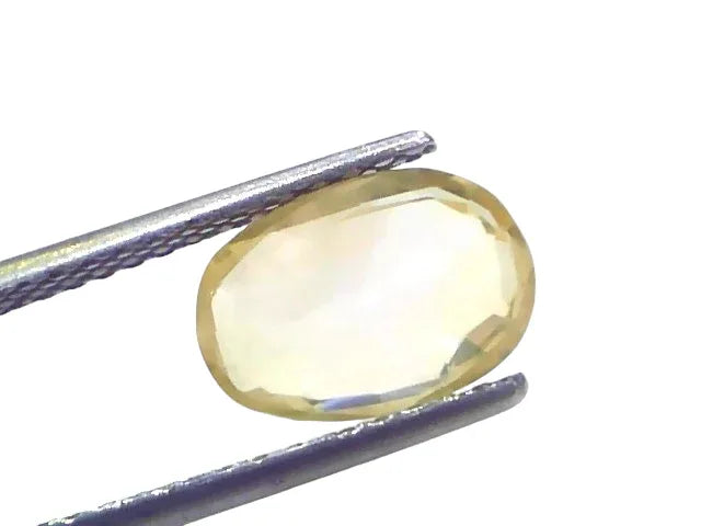 2.90 Ct Certified Unheated Untreated Natural Ceylon Yellow Sapphire - Venus Gems