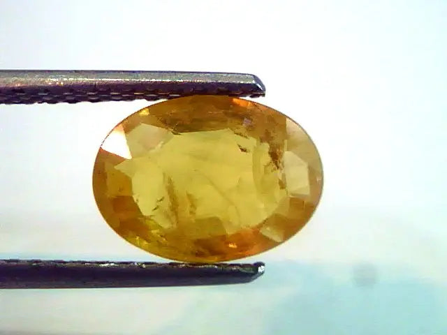 2.89 Ct Natural Bangkok Yellow Sapphire,Pukhraj Gemstone heated