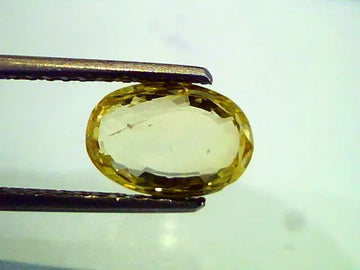 2.90 Ct Unheated Untreted Natural Ceylon Yellow Sapphire,Pukhraj