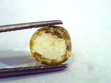 2.92 Ct Unheated Untreated Natural Ceylon Yellow Sapphire Pukhraj