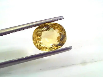 2.93 Ct 4.9 Ratti Unheated Untreated Natural Ceylon Yellow Sapphire