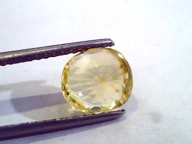 2.92 Ct Unheated Untreated Natural Ceylon Yellow Sapphire Pukhraj