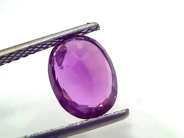 2.91 Ct GII Certified Unheated Untreted Natural Purple Sapphire Ruby - Venus Gems