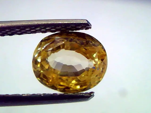 2.92 Ct Unheated Untreted Natural Ceylon Yellow Sapphire Pukhraj