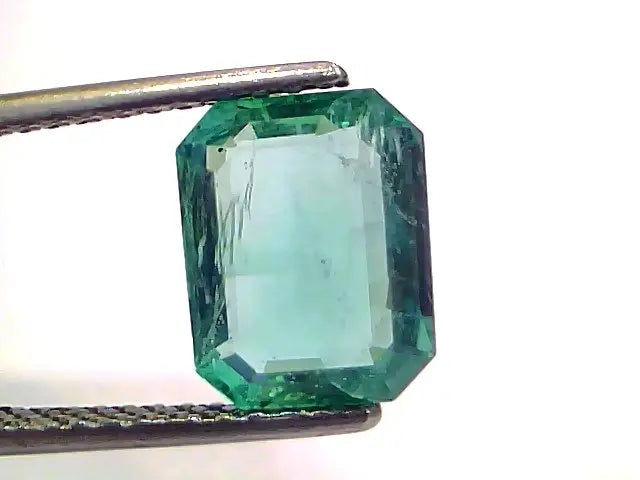 2.92 Ct GII Certified Untreated Natural Zambian Emerald Gemstone Panna AA