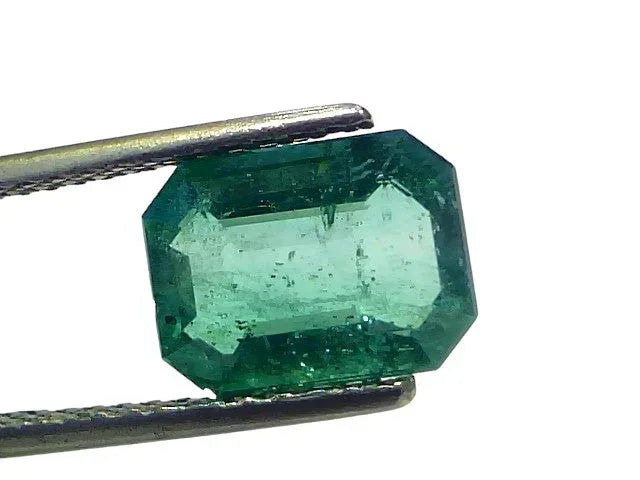 2.92 Ct GII Certified Untreated Natural Zambian Emerald Panna Gemstone - Venus Gems