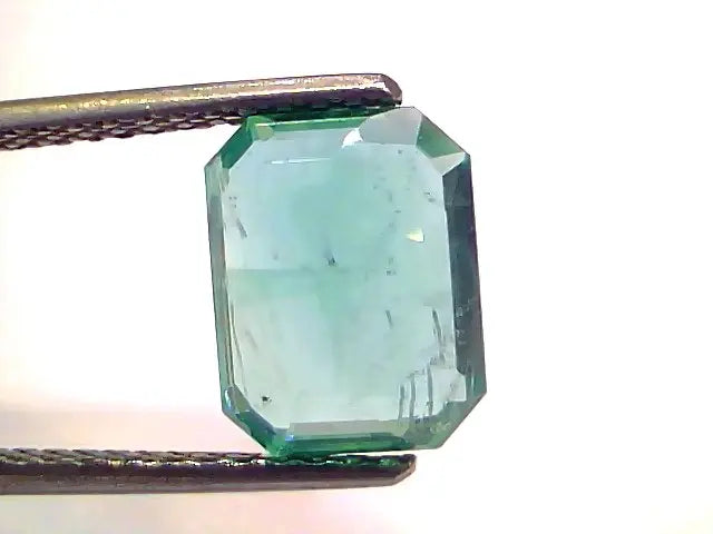 2.92 Ct GII Certified Untreated Natural Zambian Emerald Gemstone Panna AA