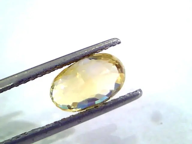 2.92 Ct Unheated Untreated Natural Ceylon Yellow Sapphire Stone
