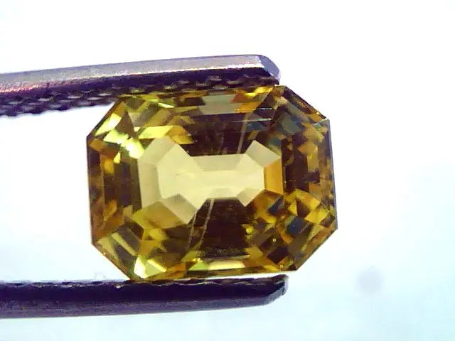 2.93 Ct Unheated Untreated Natural Ceylon Yellow Sapphire AAAAA