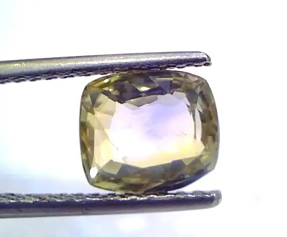 3.00 Ct Unheated Untreated Ceylon Yellow Blue Pitambari Pukhraj Neelam