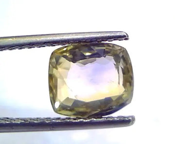 3.00 Ct Unheated Untreated Ceylon Yellow Blue Pitambari Pukhraj Neelam