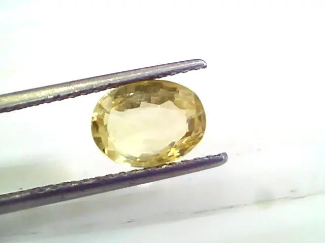 2.95 Ct 4.9 Ratti Unheated Untreated Natural Ceylon Yellow Sapphire