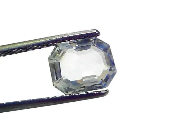 2.94 Ct GII Certified Unheated Untreated Natural Ceylon White Sapphire AAA - Venus Gems