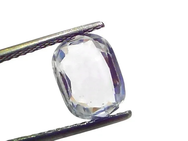 2.94 Ct GII Certified Unheated Untreated Natural Ceylon White Sapphire AAA - Venus Gems