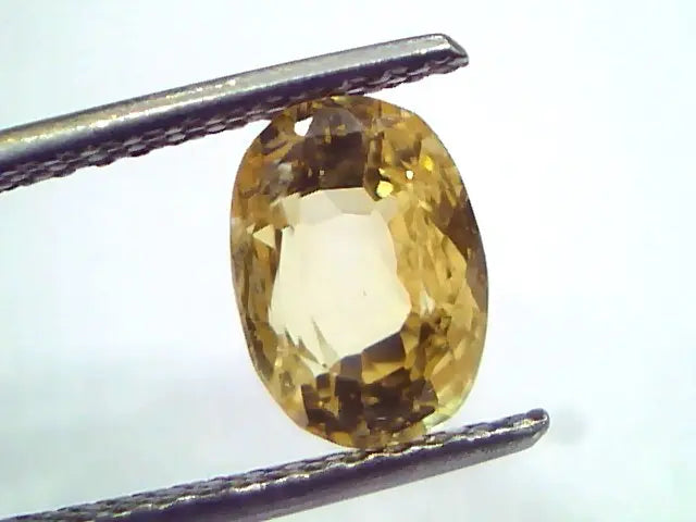 2.94 Ct GII Certified Unheated Untreated Natural Ceylon Yellow Sapphire