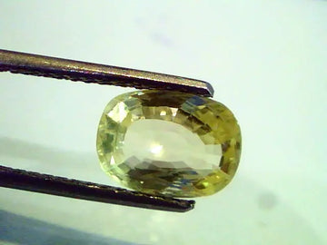 2.96 Ct Unheated Untreted Natural Ceylon Yellow Sapphire,Pukhraj