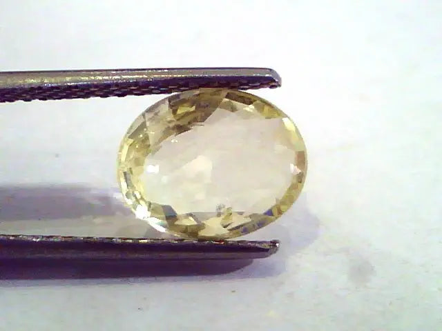 2.92 Ct Unheated Untreated Natural Ceylon Yellow Sapphire Pukhraj