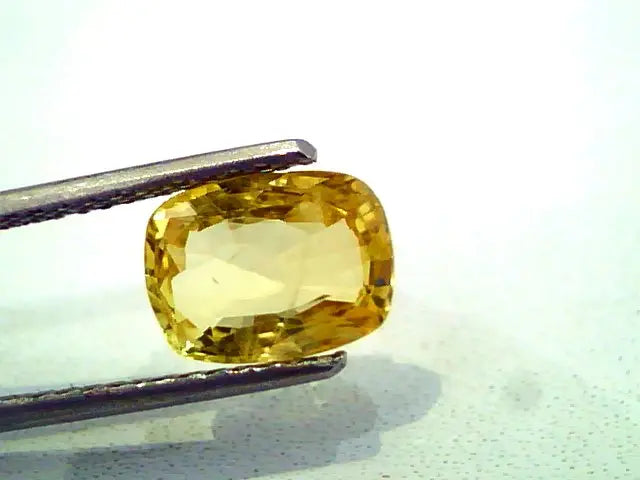 2.89 Ct Unheated Untreated Natural Ceylon Yellow Sapphire AAAAA