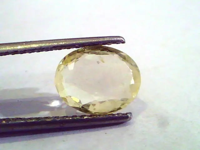 2.92 Ct Unheated Untreated Natural Ceylon Yellow Sapphire Pukhraj