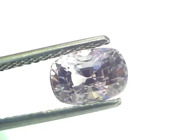 2.95 Ct Certified Unheated Untreated Natural Ceylon White Sapphire