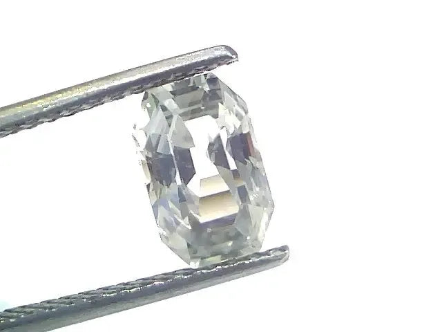 2.98 Ct GII Certified Unheated Untreated Natural Ceylon White Sapphire - Venus Gems
