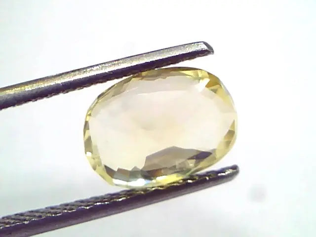 2.98 Ct GII Certified Unheated Untreated Natural Ceylon Yellow Sapphire