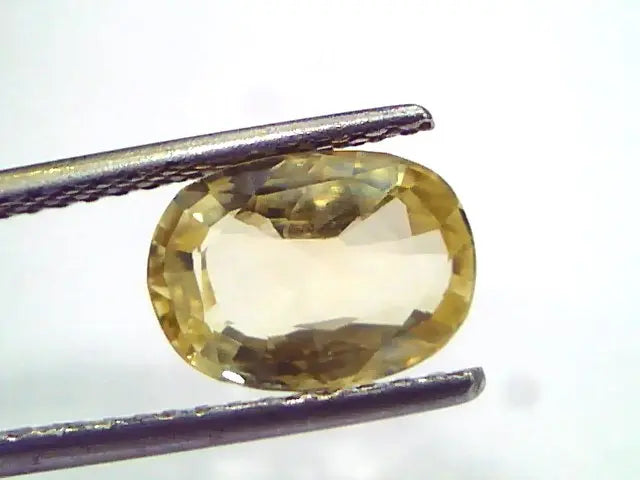 2.98 Ct GII Certified Unheated Untreated Natural Ceylon Yellow Sapphire