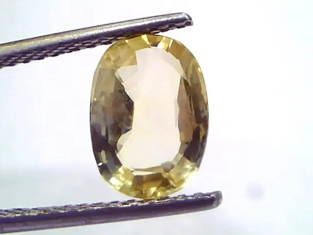 2.98 Ct GII Certified Unheated Untreated Natural Ceylon Yellow Sapphire